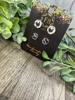 Studs-Chicken leather and western leather-Sizes 12mm and 10mm earrings