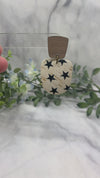 White Star rounded square earrings