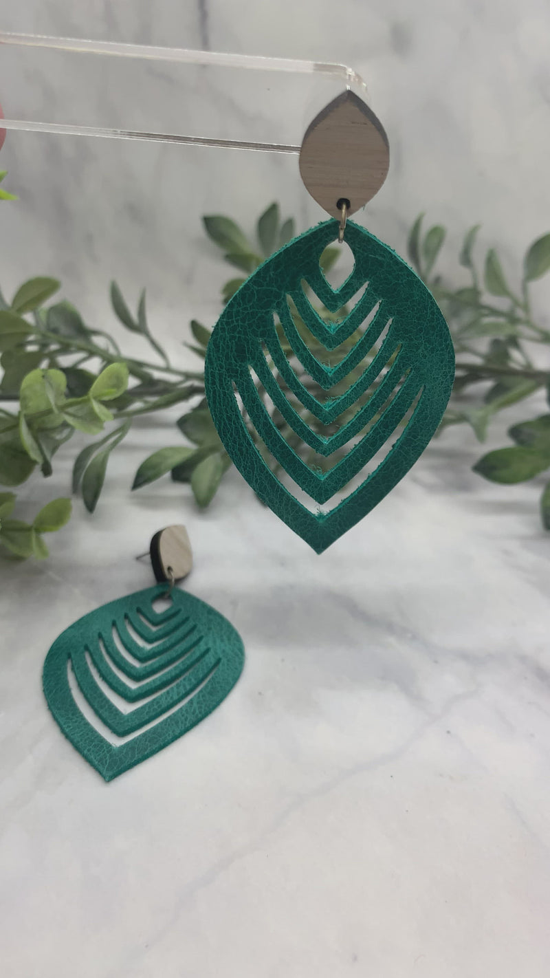 Weathered Teal Cleopatra Earring