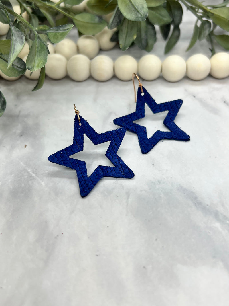 Stars of Simplicity 4th of July Leather Earrings-Multiple Options Available