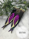 Glimmer 4 layer Feather Earrings