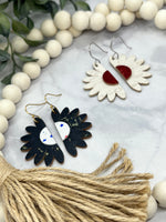 Flower 4th of July Leather Earrings-Multiple options available