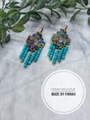 Aztec Earrings with Turquoise Beads