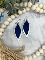 Blue and white 4th of July Pointed  teardrop
