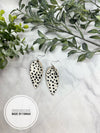 Spotted Leather Pointed teardrop size medium Earrings